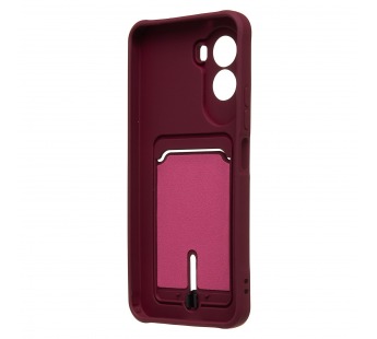 Чехол-накладка - SC304 с картхолдером для "Xiaomi Poco M7 Plus" (bordo) (241669)#2139844