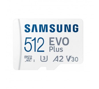 MicroSDXC  512GB  Samsung Class 10 Pro Plus A2 V30 U3 (R/W 180/130 MB/s) + SD адаптер#2124818