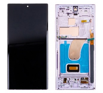Дисплей для Samsung Galaxy S23 Ultra (S918B) модуль с рамкой Лавандовый - (OLED)#2126277
