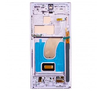 Дисплей для Samsung Galaxy S23 Ultra (S918B) модуль с рамкой Лавандовый - (OLED)#2124890