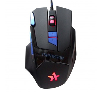 Мышь проводная игровая ГАРНИЗОН GM-770G, чип X3, 2400DPI, 8кн+колесо, шт#2125785