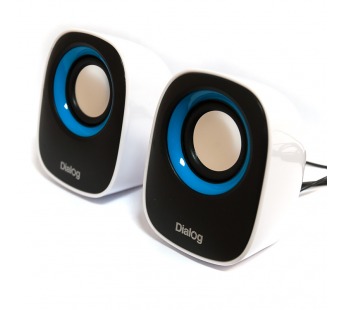 Актив.колонки 2.0 Dialog Colibri AC-06UP 6Вт, питание от USB, пластик, Black/White, шт#2125619
