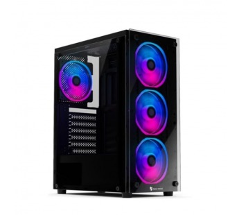 Корпус Warrior Z2 + 4 ARGB вентилятора + закаленное стекло сбоку и спереди, ATX, Micro-ATX, Mini-ITX, шт#2158983