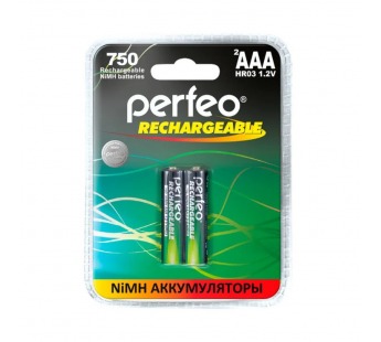 Аккумулятор AAA 1.2V,  750 mAh Ni-Mh "Perfeo" BL-2#2126758