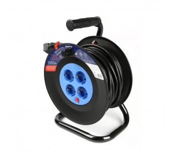 Удлинитель Smartbuy катушка 4 гнезда 20м, с/з, предохр-ль ПВС 3*1,5 16А/3,5кВт (1)#2126576