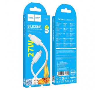 Кабель Type-C - Apple Lightning HOCO X122 PD 20W Silicone (черный) 1м#2134747