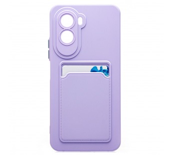 Чехол-накладка - SC337 с картхолдером для "Xiaomi Poco M7 Plus" (light violet) (241673)#2127908