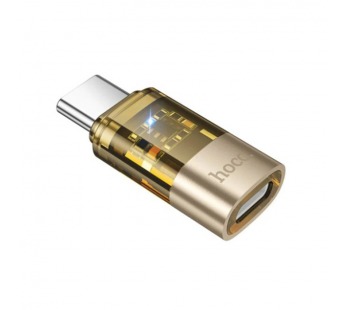 Переходник Type-C - Lightning вход HOCO UA36D золотой#2127933