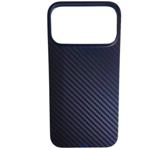 Чехол пластиковый iPhone 17 Pro Max карбон синий#2128902
