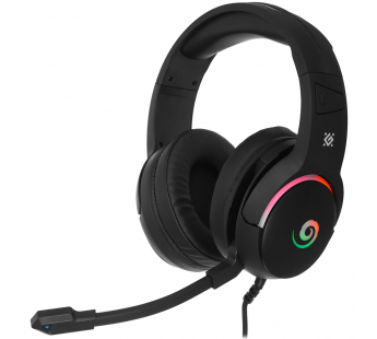 Гарнитура игровая DEFENDER Cyborg, провод 2м, RGB, черный(1/10)#2127781