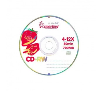 Диск SMARTBUY CD-RW, 700 Мб, 12х, в шпиле, (мин. 100шт) (SBCD-RW100S) (100/600)#2128038
