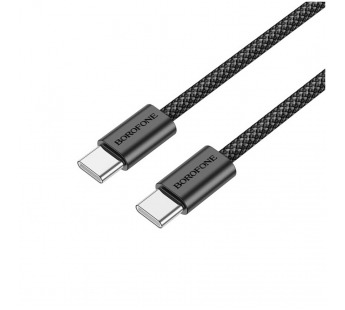 Кабель TypeC - TypeC BOROFONE BX104 60W (черный) 1м, мятая упаковка#2128680