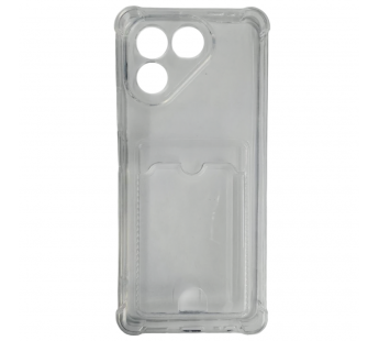 Чехол силиконовый Tecno Pova 7 Neo с визитницей прозрачный#2128907