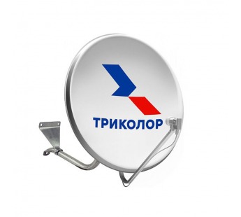 Антенна спутниковая офсетная АУМ CTB-0.6ДФ-1.2 0.55 logo St облегчённа с лого Триколор с кронштейном#2129931