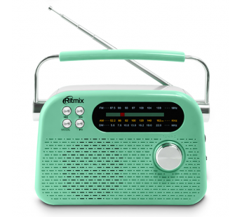 Радиоприёмник RITMIX RPR-045 MINT, Bluetooth v.5.3, FM/AM/SW, USB, micro SD, кабель Type-C - USB (1/16)#2129409