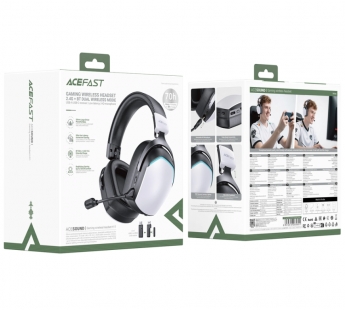 Беспроводные наушники Bluetooth Acefast H11 (накладные, игровые, с микрофоном) Белый#2133684