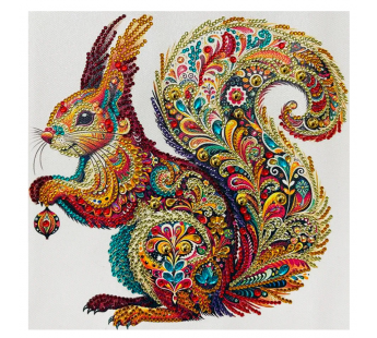 30х30 Алмазная мозайка "Белка" PSD007 (без подрамника)#2128786