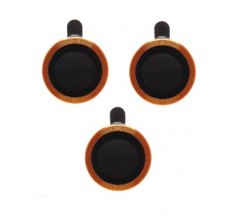 Защитное стекло линзы камеры для iPhone 17 Pro/17 Pro Max (комплект 3 шт.) Оранжевый#2129216