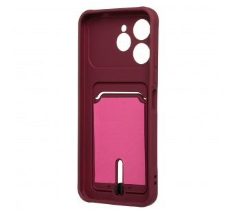 Чехол-накладка - SC304 с картхолдером для "Tecno Spark 40" (bordo) (241206)#2129806