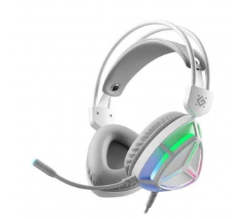 Игровая гарнитура Prism белый, RGB, провод 2 м#2129634