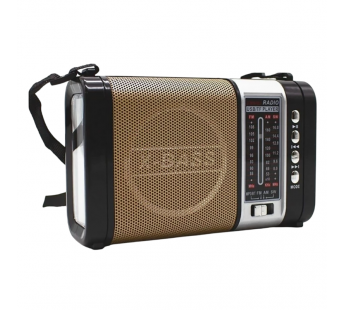 Радиоприемник Waxiba XB-772ВТ (Bl/USB/TF/FM/AM/SW/фонарик) золотистый#2142612