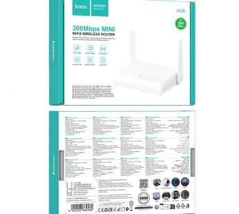 Wi-Fi роутер HOCO HI36 WiFi4 (белый)#2133678