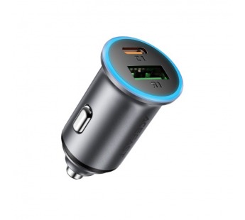 Автомобильный адаптер питания ACEFAST B15 USB C/USB A 65W (серый)#2134572