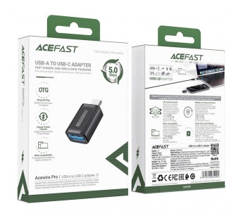 Переходник OTG ACEFAST J1 USB - Type C (черный)#2134564