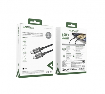 Кабель TypeC - TypeC ACEFAST C12-03 (черный) 1.2м#2134091