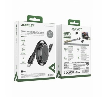 Кабель TypeC - TypeC ACEFAST C13-03 (черный) 1.2м#2137119
