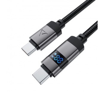 Кабель TypeC - TypeC ACEFAST C15-03 Display (черный) 1.2м#2137120