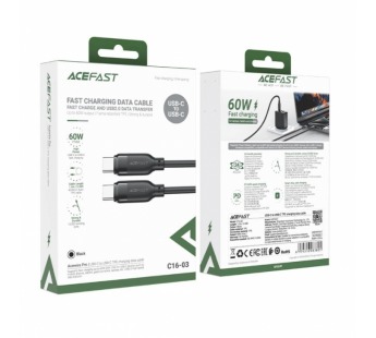 Кабель TypeC - TypeC ACEFAST C16-03 (черный) 1.2м#2137123