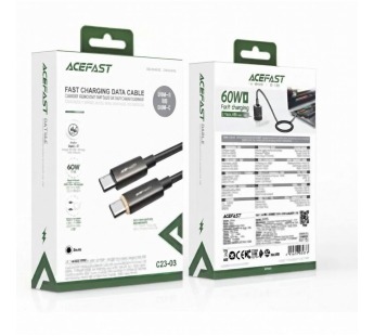 Кабель TypeC - TypeC ACEFAST C23-03 (черный) 1.2м#2134554