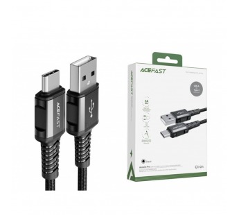 Кабель USB - TypeC ACEFAST C10-04 Silicone (черный) 1.2м#2137134