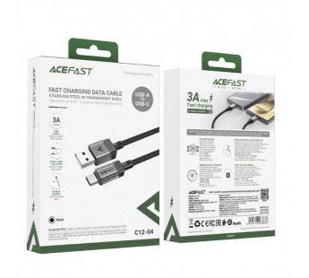 Кабель USB - TypeC ACEFAST C12-04 (черный) 1.2м#2137136