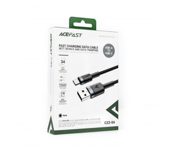 Кабель USB - TypeC ACEFAST C22-04 (черный) 1.2м#2134547