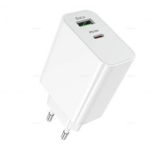 Адаптер сетевой BOROFONE BA106A PD 20W + QC 3.0 (белый)#2132620