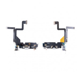 Шлейф для iPhone 14 Pro (A2891) на системный разъем/микрофон Белый - Премиум#2138438