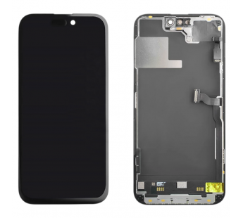 Дисплей для iPhone 14 Pro Max + тачскрин черный с рамкой 100% (REF) с датчиком#2146546