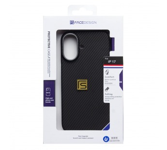 Чехол-накладка - SM028 SafeMag Carbon для "Apple iPhone 17" (black) (242627)#2134312