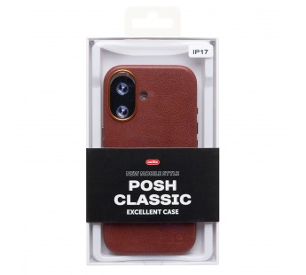 Чехол-накладка Cellis SM031 SafeMag для "Apple iPhone 17" Натуральная кожа (bronw) (242205)#2134305