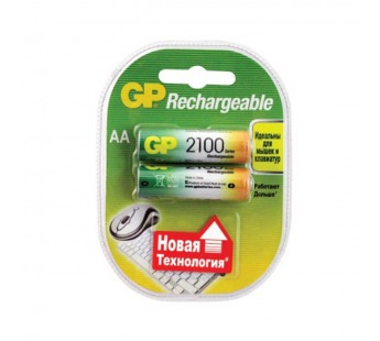 Аккумулятор бытовой GP HR6 AA BL2 NI-MH 2100mAh в пластиковой упаковке (2/20/200)#2133891