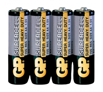 Батарейка GP Supercell R6 AA Shrink 4 Heavy Duty 1.5V (4/40/200/1000)#2133742