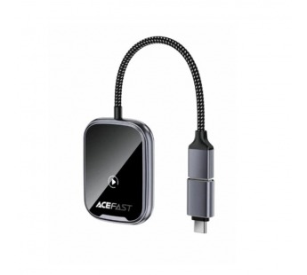 Адаптер USB Acefast QC1 (CarPlay/Android Auto, беспроводной, с адаптером Type-C) Серый#2136881