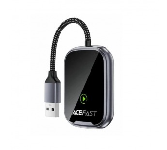 Адаптер USB Acefast QC1 (CarPlay/Android Auto, беспроводной, с адаптером Type-C) Серый#2136879