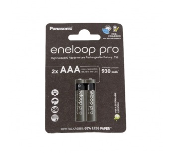 Аккумулятор PANASONIC  R03 eneloop pro BK-4HCDE/2BE (930 mAh) (2 бл) (2/40)#2138995