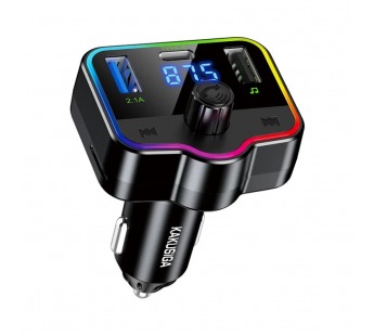 Авто FM модулятор KAKUSIGA KSC-1059 (2USB/PD) черный#2134267