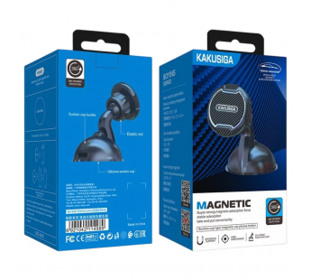 Автодержатель KAKUSIGA KSC-424C магнитный на присоске черный#2134412