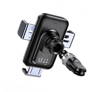 Автодержатель с беспроводной зарядкой KAKUSIGA KSC-1188 в дефлектор 15W черный#2134245