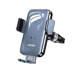 Автодержатель с беспроводной зарядкой KAKUSIGA KSC-1188 в дефлектор 15W черный#2134244